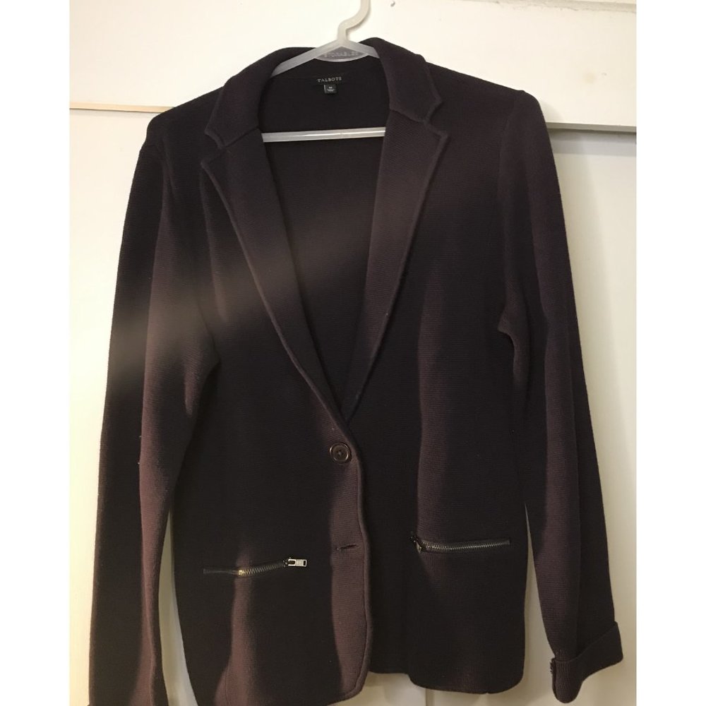 quiet Talbots Jacket - darker plum / purple medium